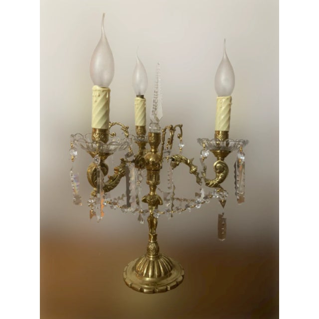 Gold Antique Table Candleholders in Cast Bronze, Set of 2 For Sale - Image 8 of 13