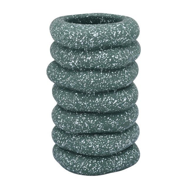 Gabby Speckled Green Cairn Vase For Sale - Image 4 of 4