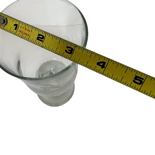 Vintage Mid Century Etched Monogram “A” Goblet - Set of 8 For Sale - Image 9 of 10