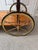 1960s Vintage Bar Cart Inlaid Marquetry Hollywood Regency Italian Tea Italy Folding Leaf For Sale - Image 10 of 15