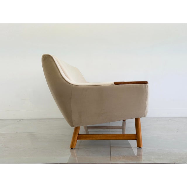 Danish Modern Sofa With Teak Paws, Oak H - Base, 1960's, 2 Configurations For Sale - Image 12 of 16