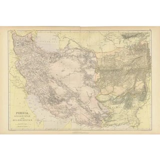 Detailed Map of Afghanistan and Beloochistan, 1882 For Sale