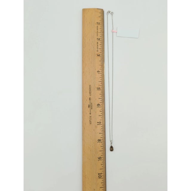 Metal Champagne Diamond Pendant Necklace in 18K White Gold For Sale - Image 7 of 7