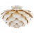 Modern Chapman & Myers for Visual Comfort Signature Cynara Large Flush Mount in White & Gild For Sale - Image 3 of 4