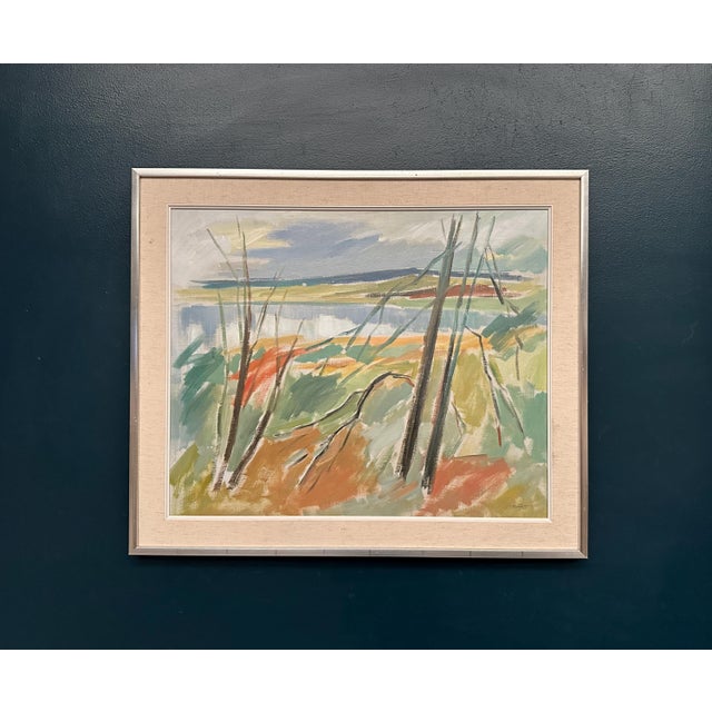 Birger Strååt, Landscape, 1950s, Oil Painting on Canvas, Framed For Sale - Image 14 of 18