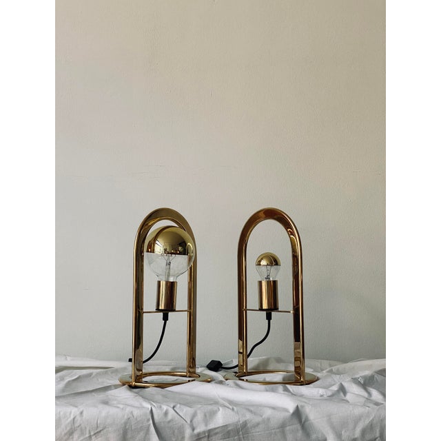 Golden Arco 40 Table Lamp from VD, Germany, Set of 2 For Sale - Image 11 of 15