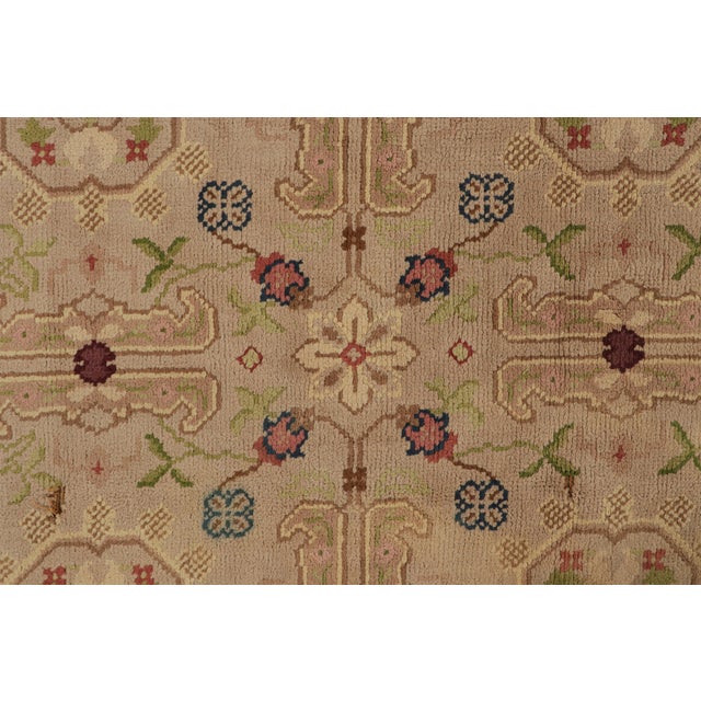Oversized Antique Savonnerie Rug in Brown With Floral Patterns, From Rug & Kilim For Sale In New York - Image 6 of 7