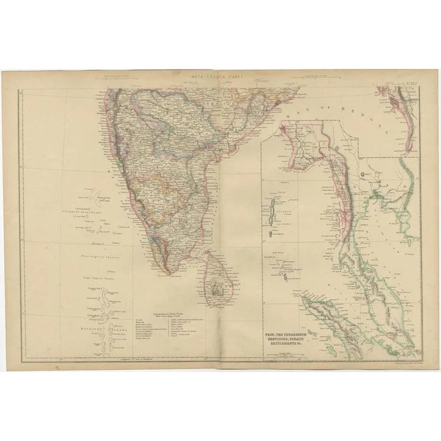 Vintage Cartographic Collection Set of India Explored by W. G. Blackies, 1859, Set of 2 For Sale - Image 4 of 6