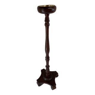 Antique Wooden Candle Stand For Sale