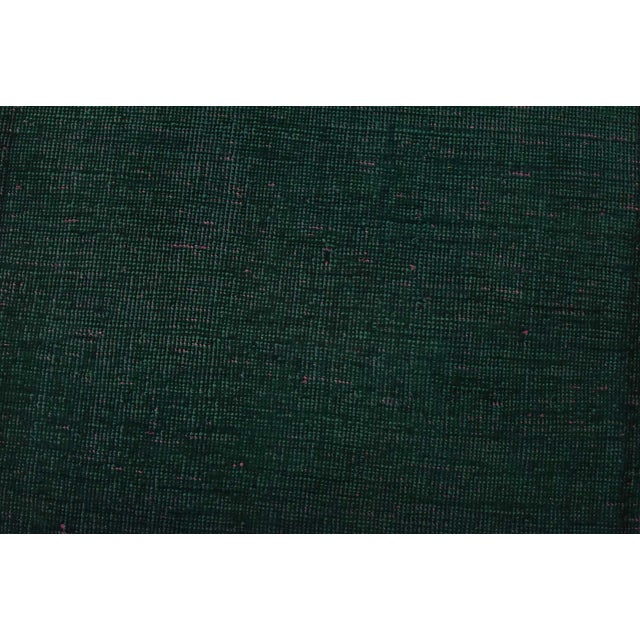Tabriz Runner 2’5” X 13’3” Blue Wool Vintage Overdyed Hand-Knotted Rug For Sale - Image 4 of 11