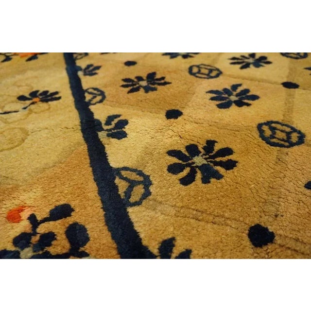Antique Peking Chinese Allover Geometric Beige 1900s Rug For Sale In New York - Image 6 of 12