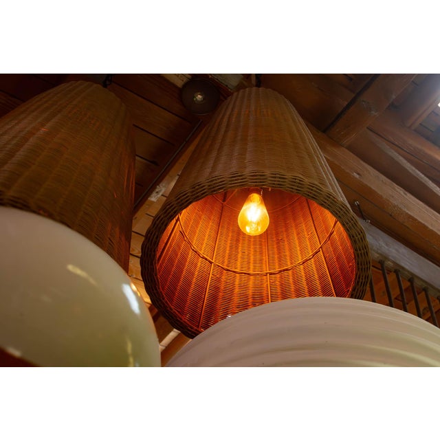 Oasis Resin-Woven Indoor-Outdoor Lantern For Sale In Los Angeles - Image 6 of 11