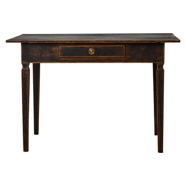 Swedish Gustavian Hand-Made Desk with Functional Drawer For Sale - Image 11 of 11