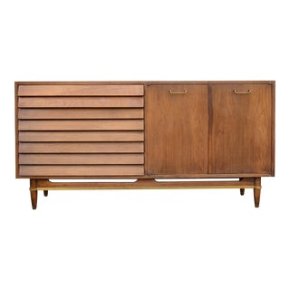 Merton Gershun American of Martinsville Dania Walnut Credenza For Sale