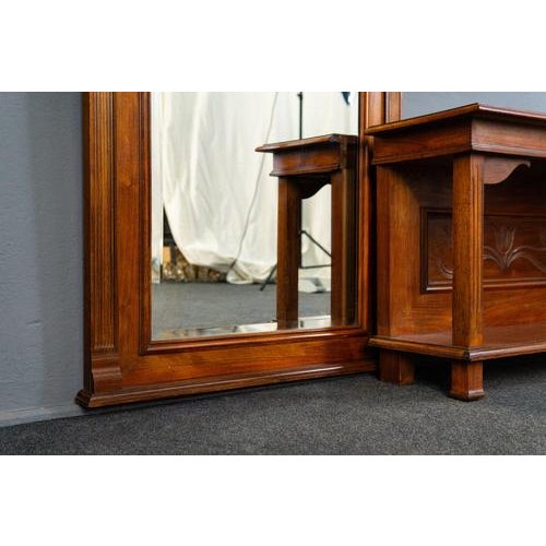 Large Art Nouveau Mirror with Console, Set of 2 For Sale - Image 4 of 10