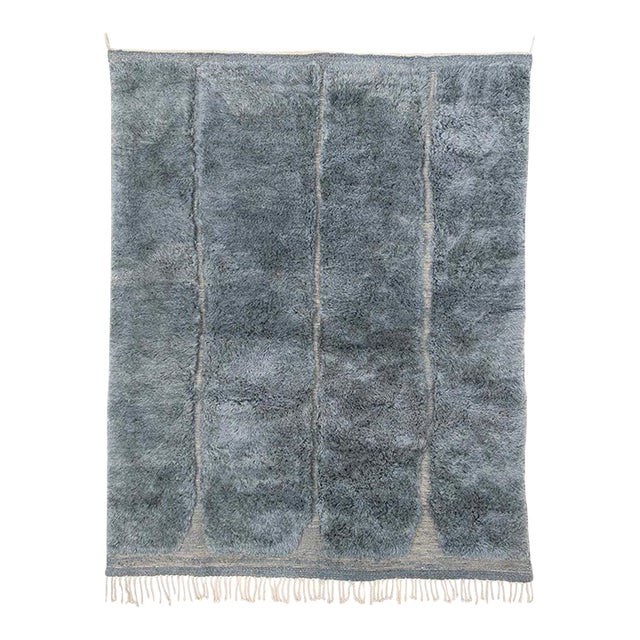 Premium Hand-Knotted Moroccan Wool Rug | 7'10" X 6'1" | One of a Kind For Sale