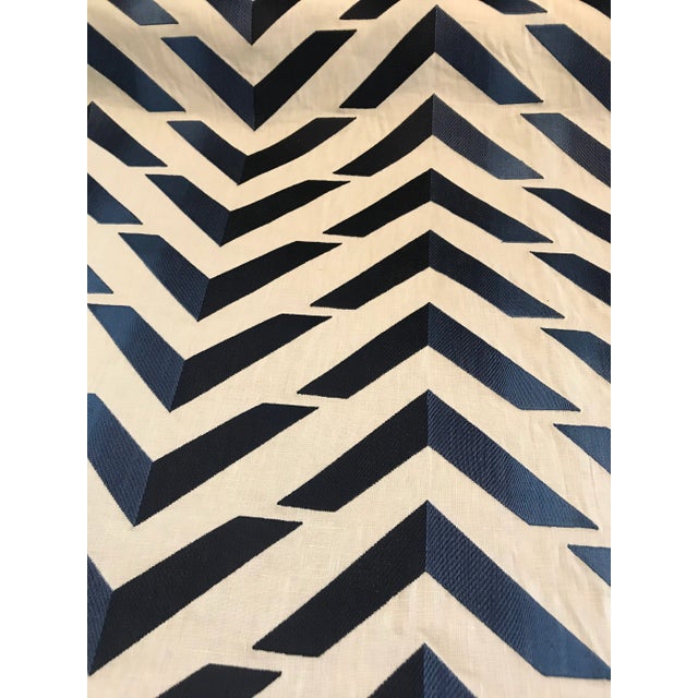 2010s Brunschwig & Fils Les Vagues Embroidery Fabric 3 1/2 Yards For Sale - Image 5 of 6