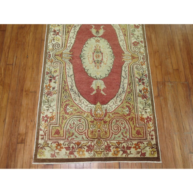 Folk Art Vintage Zabihi Collection Turkish Small Rug - 3'4" x 6'3" For Sale - Image 3 of 4