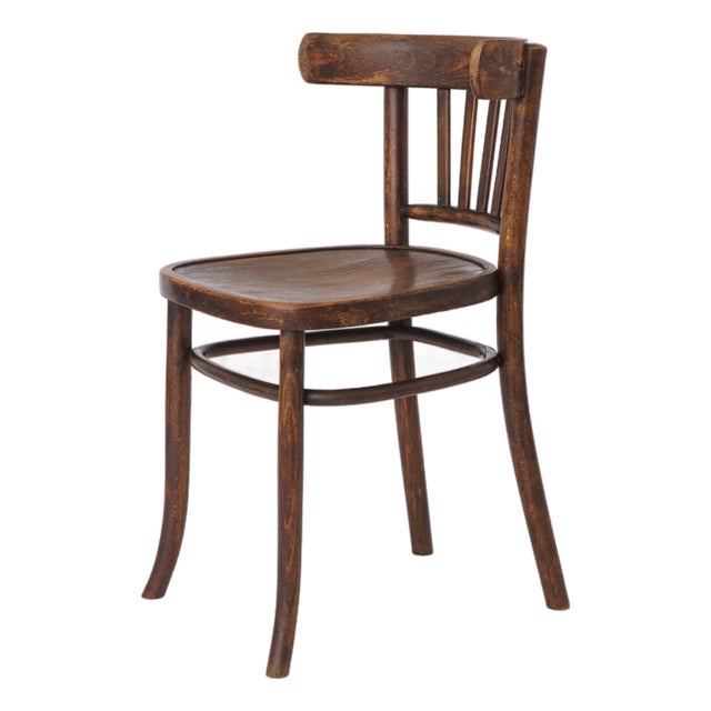 Vintage Wooden Desk Chair, 1930s For Sale