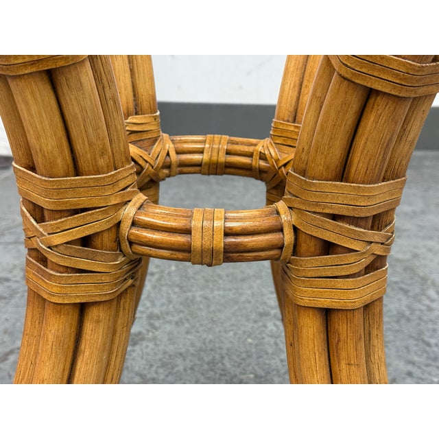 Brown Vintage David Francis Bamboo Dining Table For Sale - Image 8 of 12