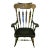 1960s Hand Made Nichols and Stone Solid Maple, Rocking Chair. High Back Floral Motif, Accented Throughout With Gold Tone Rings. For Sale