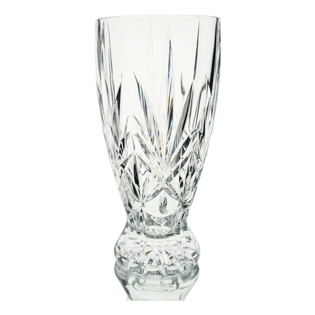 Cristal d'Arques-Durand Mystique Cut Crystal Vase – French Blown Glass For Sale