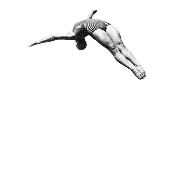 England's champion woman diver, Betty Slade, doing a back dive from the springboard, during training at Wood Green baths....