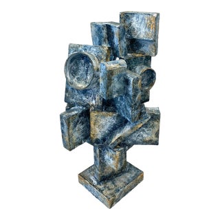 Mid 20th Century Abstract Cubist Sculpture by Self Taught Artist For Sale