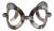 Late 20th Century Mod Sterling Silver Circle Cuff Bracelet For Sale