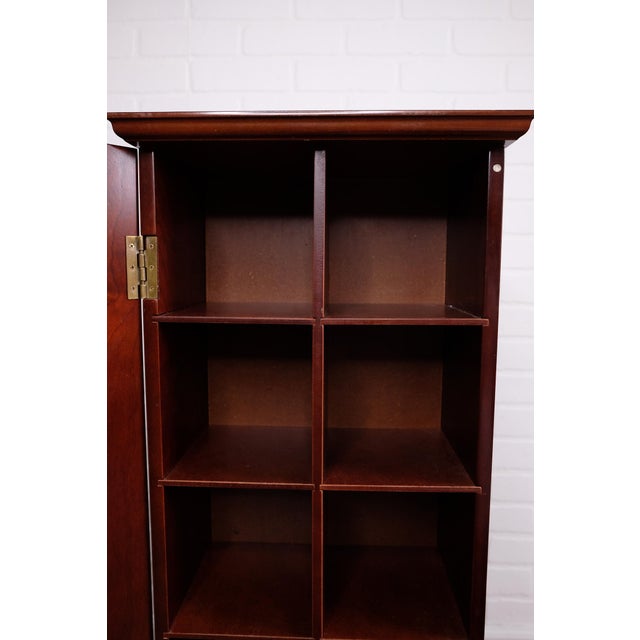 Brown Vintage Cherry Wood Pedestal Stand For Sale - Image 8 of 8
