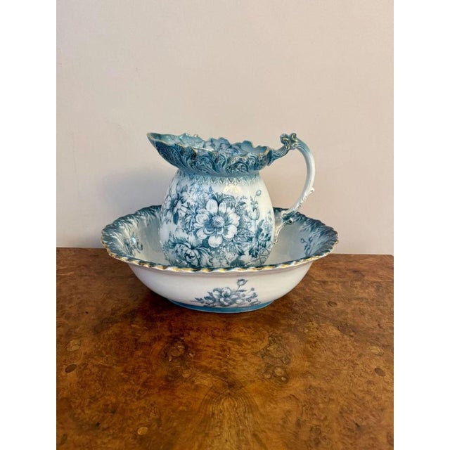 Antique Edwardian Jug and Bowl Set, 1900, Set of 2 For Sale - Image 11 of 11