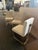 Mid‑Century Lucite Base Dining Chairs – Set of 4 Modern Upholstered Cantilever Chairs For Sale - Image 4 of 9