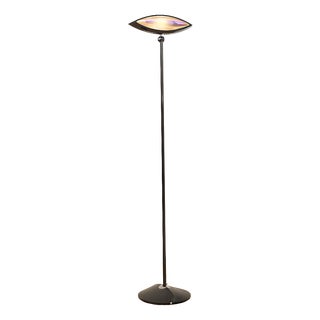 Aeto Floor Lamp with Black and Blue Metal Frame and Glass Eye Halogen Bulb by Fabio Lombardo for Flos, 1988 For Sale