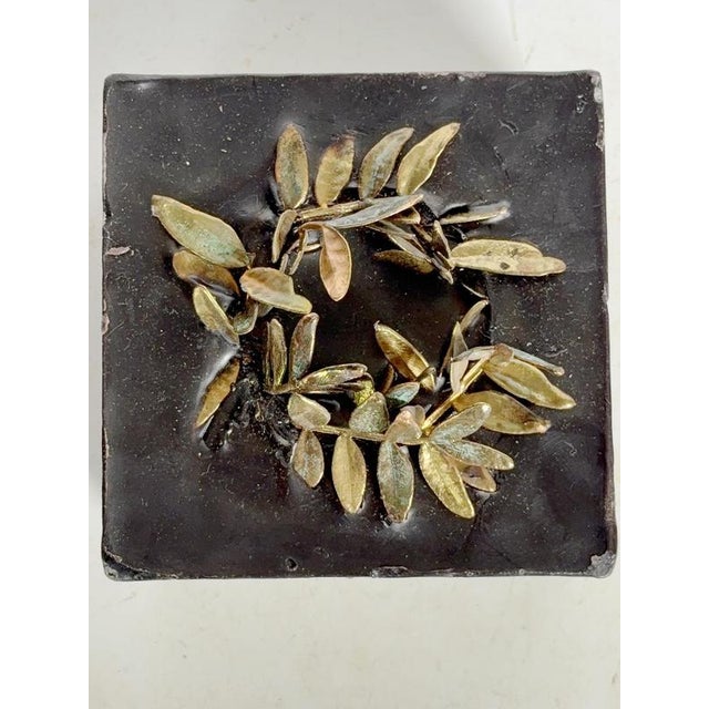 Gold Candleholder in Candle and Brass, France, 1970 For Sale - Image 8 of 16