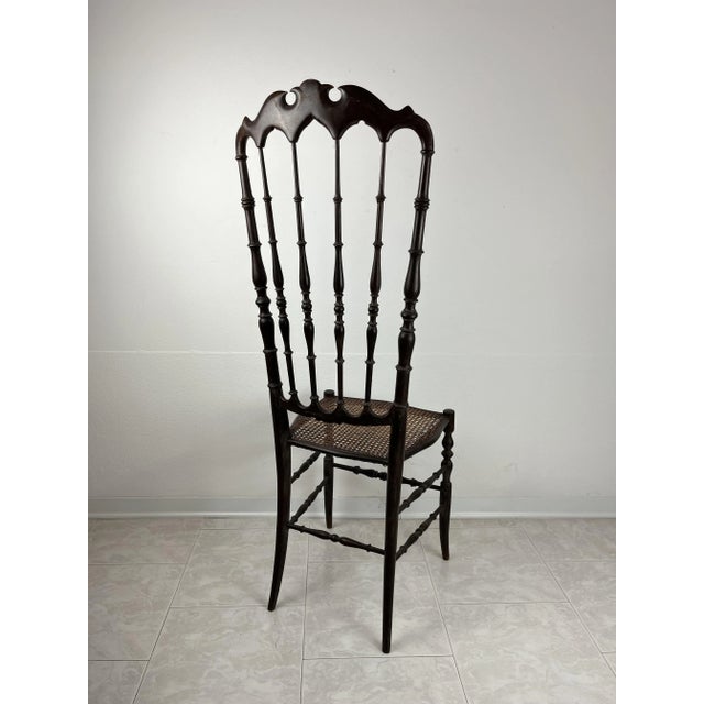 Chiavarina chair of the 1960s. Sitting in finoccino. To be slight restoration to make it perfect.