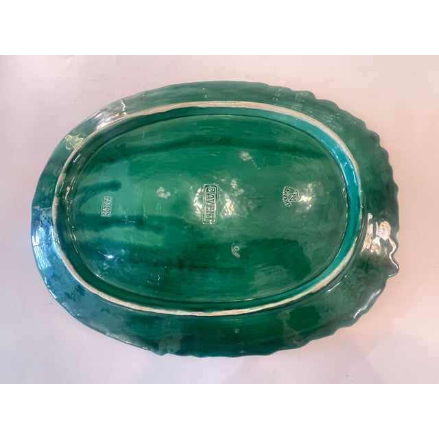 French Majolica Asparagus & Artichoke Barbotine Platter by Bavent, C. 1900 For Sale - Image 11 of 13