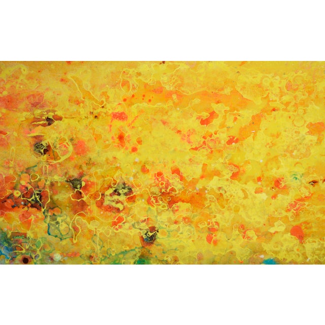 Textile Fire and Water - Abstract Expressionist Composition in Acrylic on Canvas by Charles David Francis For Sale - Image 7 of 8