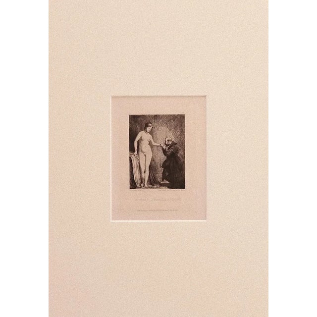 Duchess of Ferrara is an original etching on paper realized by R. Lefevre. Signed on the plate, on the lower left. Titled...