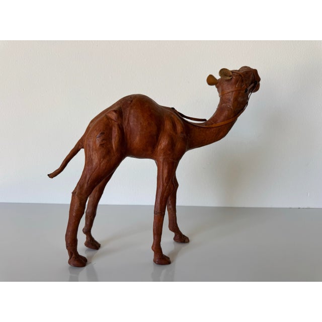Vintage Leather Camel Sculptures – A Pair/ Sold For Sale In Miami - Image 6 of 11