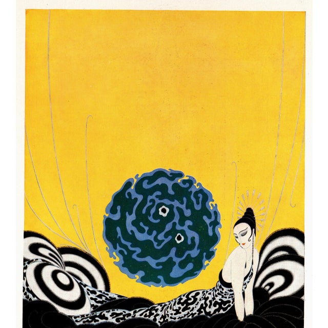 Art Deco 1926 Original French Art Deco Lithograph- Erte, Matted For Sale - Image 3 of 3