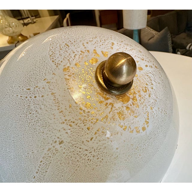 Gold Barovier Murano Glass Gold Infused Flush Mount Ceiling Light For Sale - Image 8 of 16