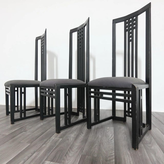 Tris Wooden Throne Chairs by Giorgetti, 1980s, Set of 3 For Sale - Image 17 of 18
