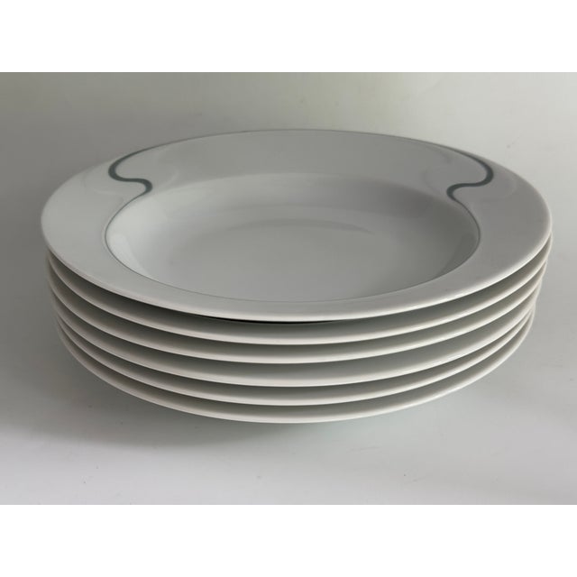 Ceramic Asimmetria Schiefer Rim Soup Plate by Björn Wiinblad for Rosenthal Studio Line, 1980s, Set of 6 For Sale - Image 7 of 7