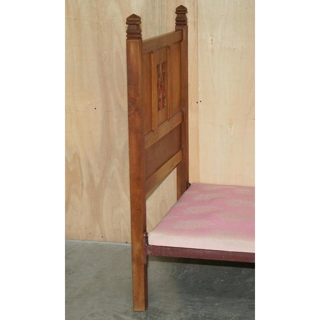 Arts & Crafts Limed Oak Cotswold Single Bed from Tudor Furniture, 1930s For Sale - Image 9 of 15