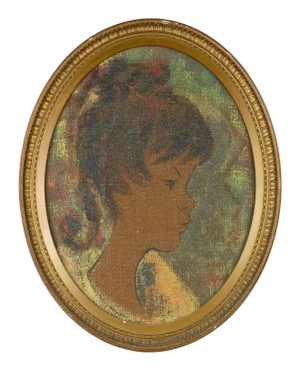 Unknown, Oval Portrait, Oil on Canvas, Mid-20th Century