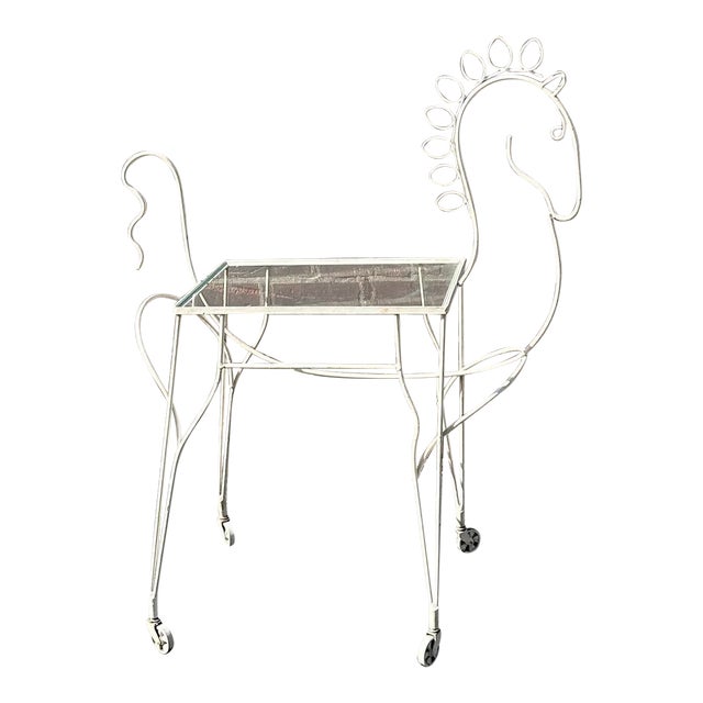 1950s Horse Bar Cart Style of Frederic Weinberg For Sale