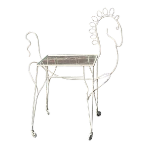 1950s Horse Bar Cart Style of Frederic Weinberg
