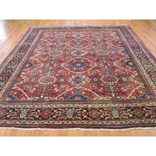 Persian 1910s Terracotta Antique Persian Rug For Sale - Image 3 of 12