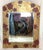 Wonderful Decorative Beveled Glass Mirror in Gold Frame with Red Roses. This mirror is 26 inches wide by 34 inches tall.....