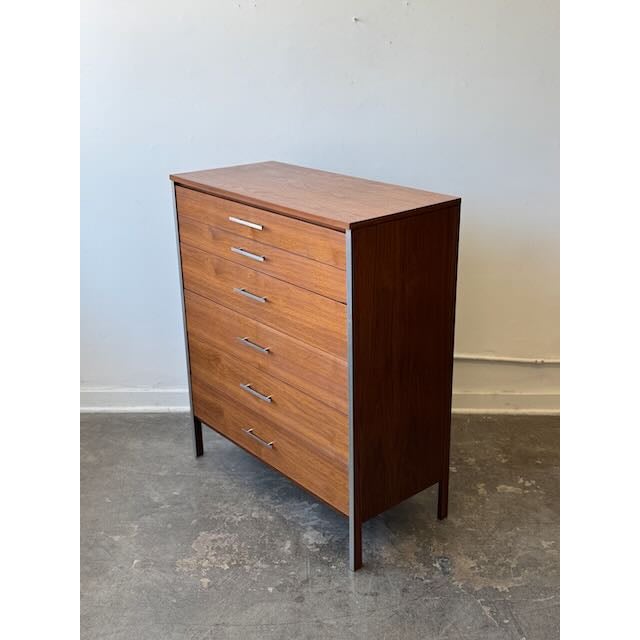 Paul McCobb 1950s Authentic Paul McCobb for Calvin Furniture "Linear Group" Tall Boy Dresser For Sale - Image 4 of 15